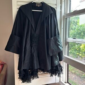 Giambattista Valli ruffled cotton silk mini dress